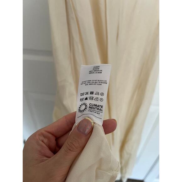 NWT Reformation Silk Spruce Dress SOLD OUT $580 White Wedding Lace Plunge Neck - Picture 9 of 9